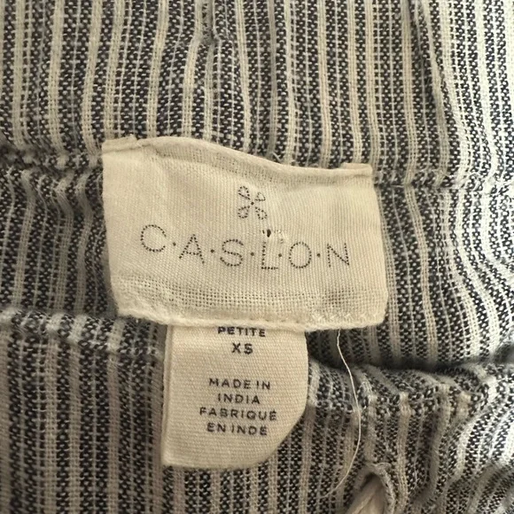 Caslon Blue and White Striped Linen Pants XS - Picture 5 of 5